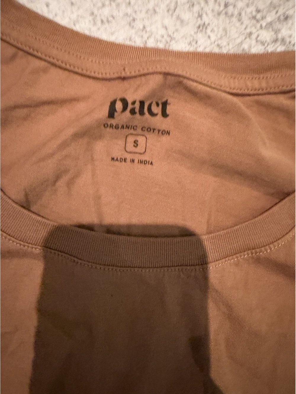 PACT Organic Cotton Camel Long Sleeve top S - Picture 2 of 4